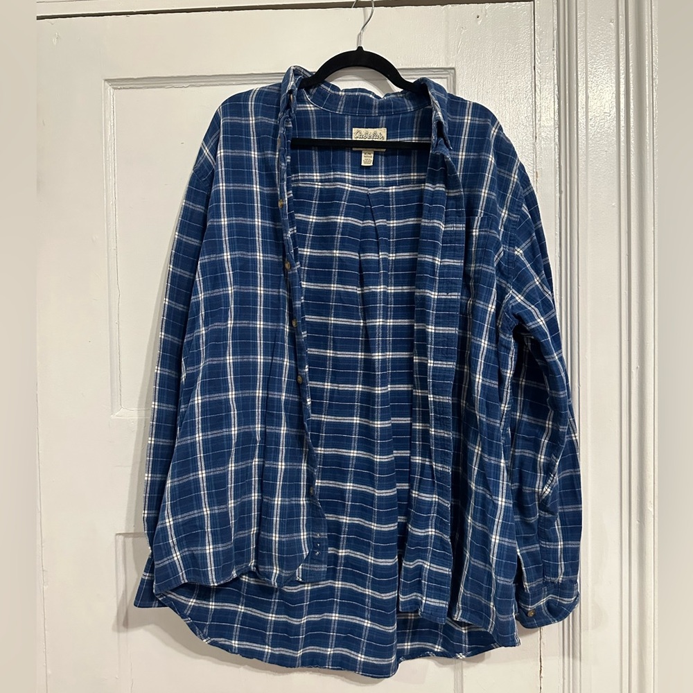 CABELAS Royal Blue and White Flannel (XL)